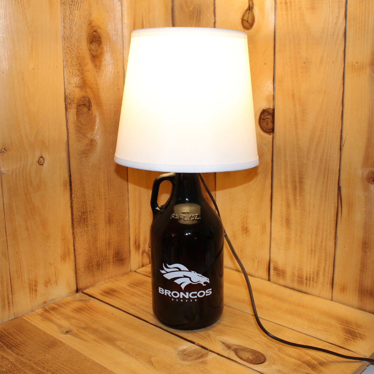 Denver Broncos Football Beer Growler Lamp with Night Light Etsy