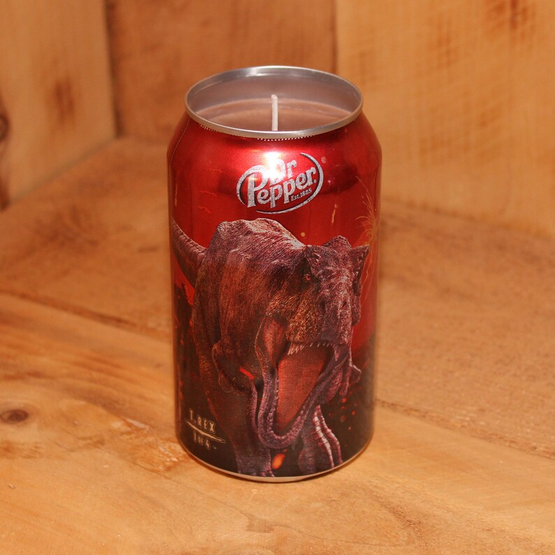 Dr Pepper Scented Soy Candle Handmade Upcycled Soda Pop Can Etsy