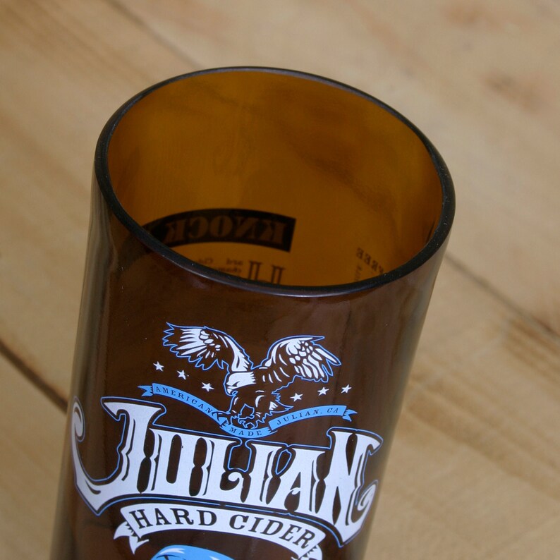 Julian Hard Cider Black & Blue pint glass made from a Etsy
