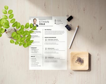 Modern Resume Template: Editable CV Design for Illustrator (AI File)