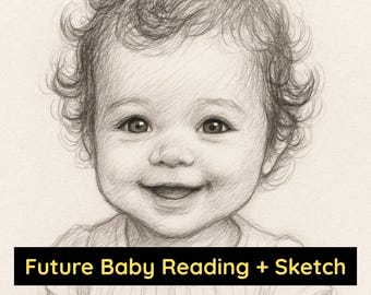 Future Baby Reading + Sketch, Baby Prediction, Hand Drawn Future Baby, Baby Gender, Detailed Tarot Reading, Fertility Reading