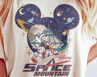 Vintage Disney Space Mountain Shirt, Vintage Disney Shirt, Mickey And Friends Space Shirt, Retro Disney Astronaut Shirt, Disney Shirt