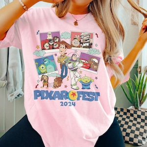 Vintage Disneyland Pixar Fest 2025 Shirt, Pixar Pier Disneyland Shirt, Meet me at Pixar Pier Disney Pixar Characters, Disneyland Trip Shirt