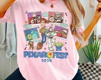 Vintage Disneyland Pixar Fest 2026 Shirt, Pixar Pier Disneyland Shirt, Meet me at Pixar Pier Disney Pixar Characters, Disneyland Trip Shirt