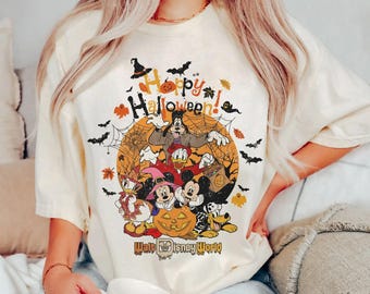 Vintage Disneyworld Halloween Shirt, Disney Group Halloween Shirts, Happy Halloween 2026 Shirt, Disney Pumpkin Halloween Shirt
