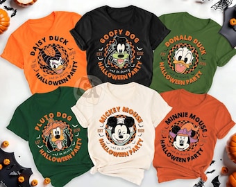 Retro Disney Halloween Party Shirt, Disney nicht so beängstigend Shirt, Disney Familie Shirt, Disney Gruppen Shirts, Halloween Familien Shirts