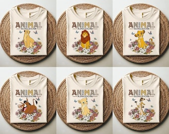 Vintage Disney Lion King Animal Kingdom Floral Shirt, Disney Family Shirt, Disney Animal Kingdom Family Shirt, Retro Lion King Floral Shirt