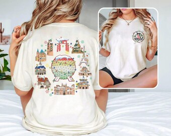 Vintage Joy To The World Disney Christmas Shirt, Xmas Gift, Mickey's Very Merry Christmas, Epcot Christmas Shirt, Disney Family Shirts