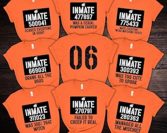 Individuell gestaltete Basketball- und Softball-Shirts für Halloween 2026, passende Sportteam-Shirts für Häftlinge, Halloween-Kostüme für Teams mit Spielernummern auf dem Rücken