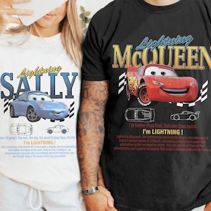 Vintage Cars Matching Shirt, Disney Couple Shirt, Limited McQueen T-Shirt, Disney Shirt Gifts, Lightning Mcqueen and Sally Couple T-shirt