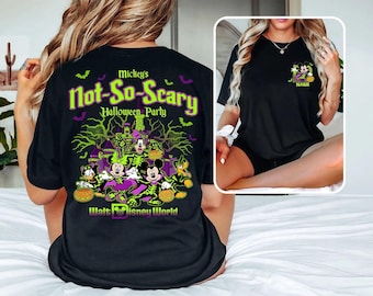 Koszulka vintage Disney Halloween 2026, pasujące koszulki rodzinne na Halloween, impreza halloweenowa Myszka Miki – nie tak straszna, koszulka halloweenowa Myszka Miki i Przyjaciele