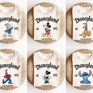 Retro Disneyland Est 1955 Shirt, Disney All Characters Shirt, Disney Family Shirt, Disney Group Shirt, Mickey And Friends Shirt, Disney Trip