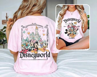 Retro Disneyworld Florida 2 Side Shirt, Mickey And Friends Shirt, Disney Vacation Shirt, Disneyworld Est 1971 Shirt, Retro Walt Disney Shirt
