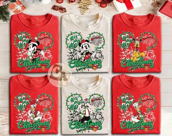 Vintage Disney Christmas All Characters Shirt, Mickey and Friends Christmas Shirt, Disney Christmas Shirt, Christmas Family Matching Shirt