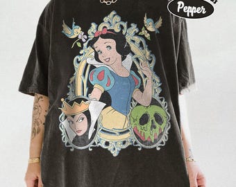 Retro Disney Snow White Comfort Colors® Shirt, Disney World Vacation Shirt, Evil Queen Shirt, Poison Apple Graphic Tee, Disney Girl Trip Tee