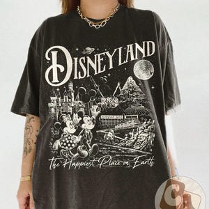 Vintage The Happiest Place One Earth Shirt, Mickey Minnie Shirt, Magical Castle Shirt, Disney Vacation Shirt, Retro Disneyland Shirt