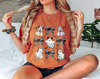Camiseta vintage de Halloween de Disney Ghost Coquette, camiseta de Halloween para mujer, camiseta de Halloween de Mickey Ghost, camiseta de Halloween de WDW Disneyland