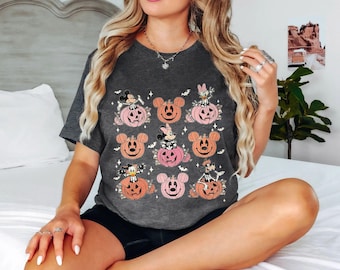 Vintage Mickey and Friends Skeleton Halloween Shirt, Disney Pumpkins Shirt, Halloween Tee, Cute Fall Shirt, Disney Skeleton Halloween Shirt
