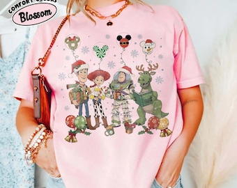 Retro Toy Story Christmas Shirt, Toy Story Holiday Tee, Woody Buzz Jessie Christmas Shirt, Holiday Cartoon Shirts, Toy Story Matching Outfit