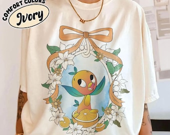 Camisetas vintage de Disney con lazo de pájaro naranja, camiseta de Disney Epcot, camiseta del Festival de Flores y Jardines 2025, camiseta de viaje familiar a juego de Disney