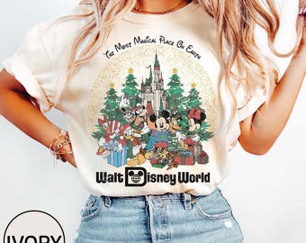 Retro Disney Frohe Weihnachten Sweatshirt, Disney Familie Weihnachten Urlaub 2026, Micky und Freunde Weihnachten Sweatshirt, Disney Weihnachten