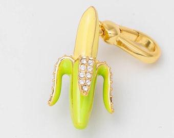 18k Gold Filled Enamel Banana Charms Juicy Coutur Style charms JC68