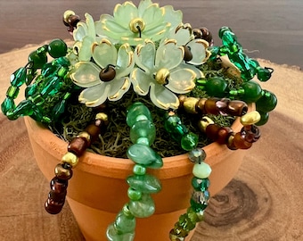 Beaded Flower Pot Plants
