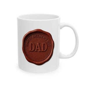 "Vintage Wachssiegel ""DAD"" - Alles Gute zum Vatertag Stempel Stil für T-Shirts, Tassen, Karten & einzigartige Geschenke."