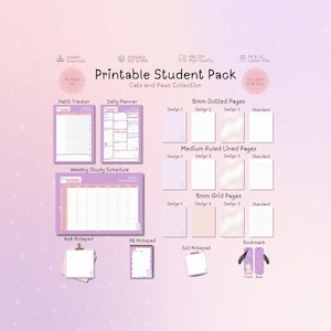 Cats and Paws Printable Writing Pages | Pastel Student Stationery Pack (Digital Download)