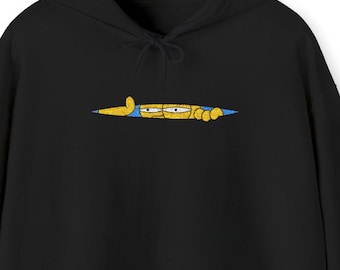 Simpsons Embroidered Hoodie, Graphic Sweater, Cartoon Character Jumper, Cozy Pullover, Funny TV Show Sweatshirt
