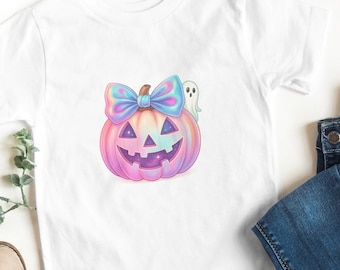 Pumpkin Rainbow Kids Halloween Tee – Spooky Colors Pumpkin Shirt for Boys & Girls
