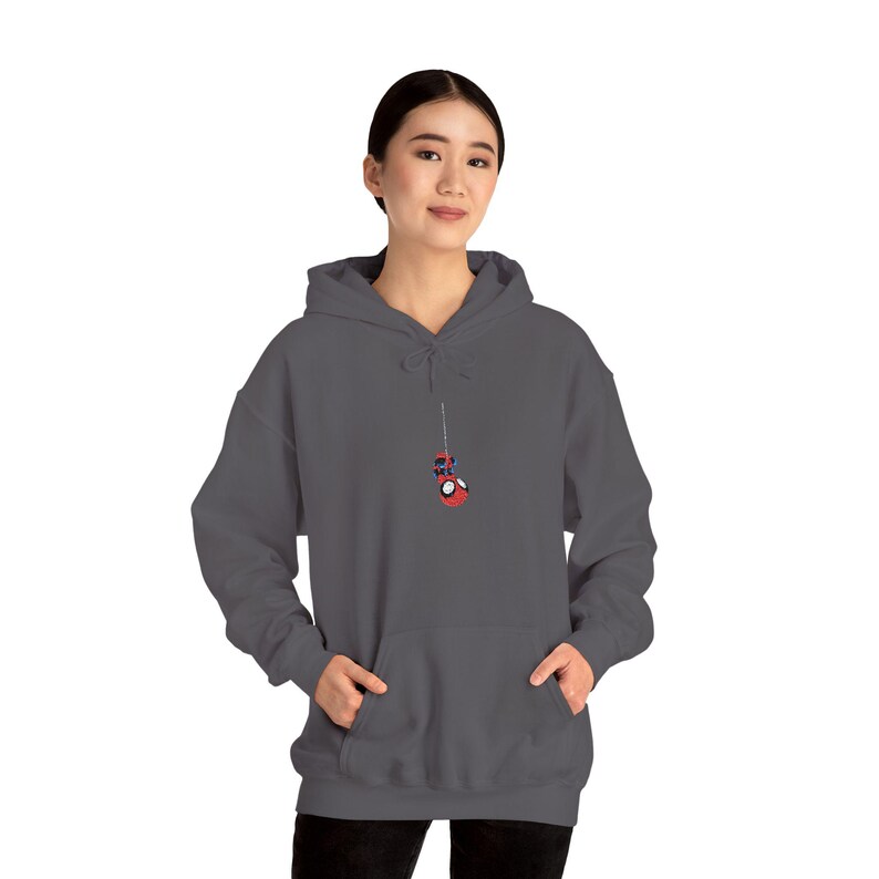 Spider Man Embroidered Hoodie, Marvel Superhero Comics Gift, Unisex Pullover Sweatshirt, Cosplay Costume, Peter Parker Movie Fan Apparel image 9