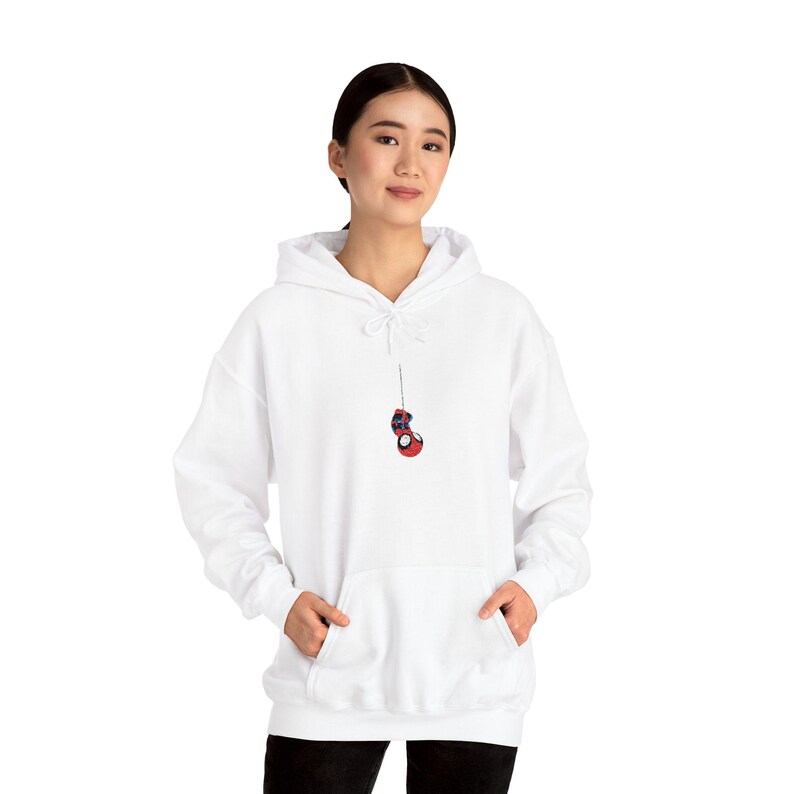 Spider Man Embroidered Hoodie, Marvel Superhero Comics Gift, Unisex Pullover Sweatshirt, Cosplay Costume, Peter Parker Movie Fan Apparel image 7