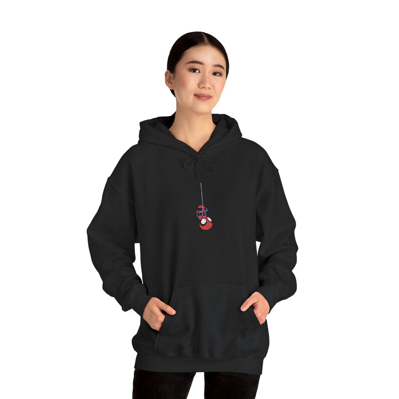 Spider Man Embroidered Hoodie, Marvel Superhero Comics Gift, Unisex Pullover Sweatshirt, Cosplay Costume, Peter Parker Movie Fan Apparel image 8