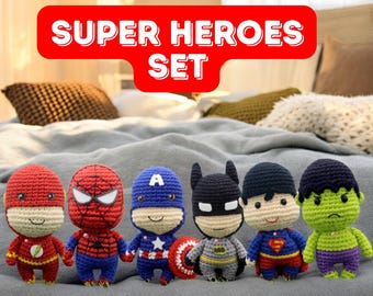 Superheroes Crochet Pattern: Bat & Spider Amigurumi (PDF Download)