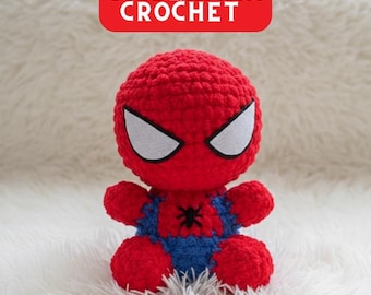 Spiderman Crochet Pattern: No Sew Plush Amigurumi (PDF)