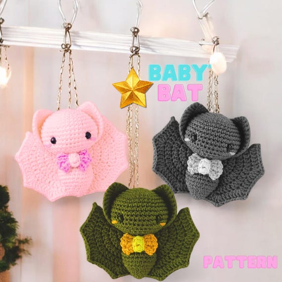 Low Sew Crochet Bat Pattern: Halloween Amigurumi (PDF Pattern)
