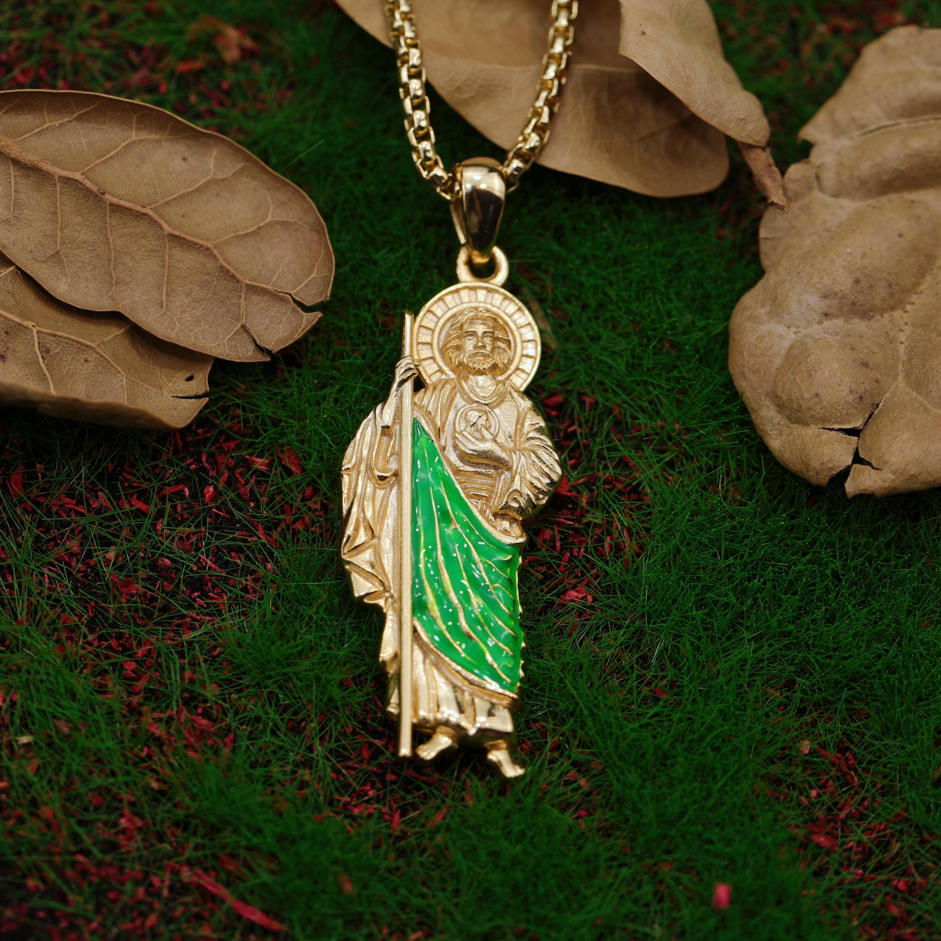 St Jude Necklace: San Judas Medal 925 Sterling Silver Catholic Patron ...
