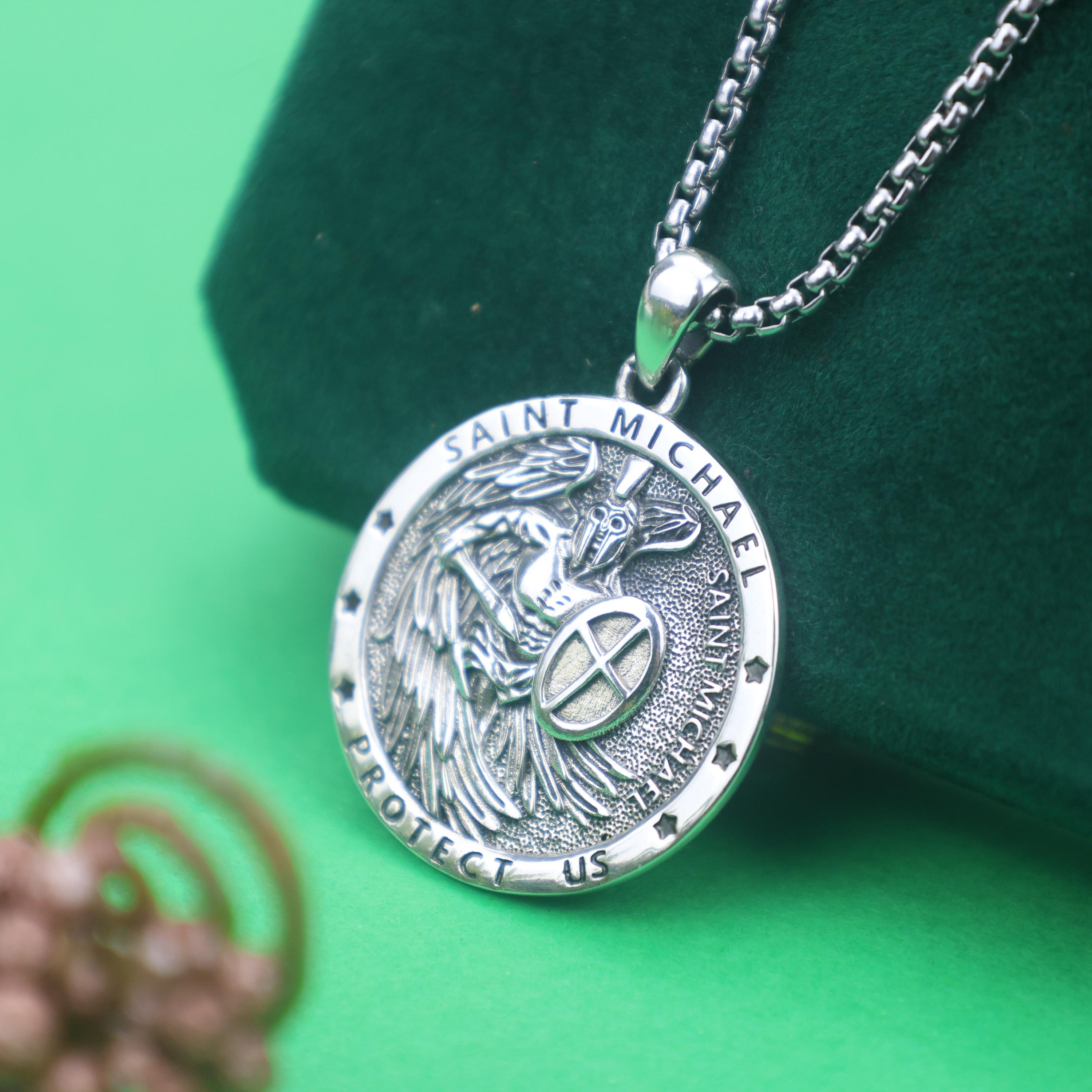 Sterling Silver Pendant Archangel Pendant Archangel Michael