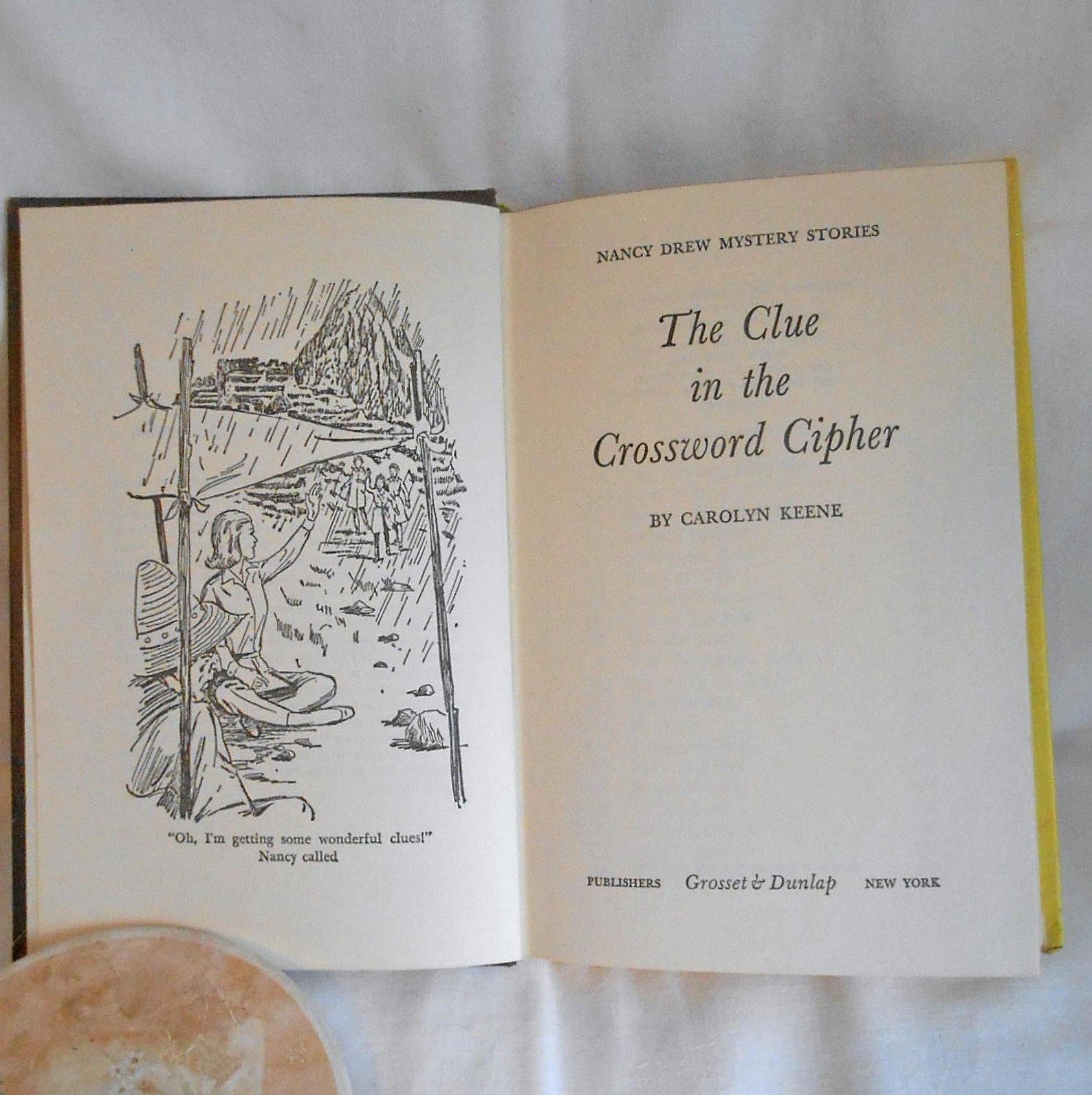 Nancy Drew CLUE in CROSSWORD CIPHER Book Wooden Plaque Etsy