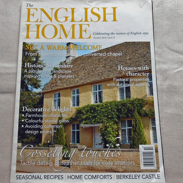 ENGLISH HOME Magazine July/Aug 2012 Issue Homes Castles Gardens Travel Recipes Home Decor Ideas Holidays Keeper Inspiration Find Only 1 Left