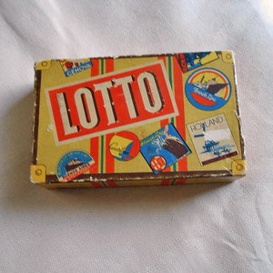Lotto Game 1930s Compact Box Cards Discs Rules Bingo Style Toy Whitman Pub