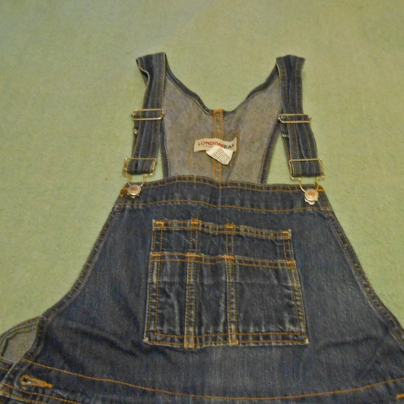 LONDON JEAN OVERALLS Blue Denim Vintage Victoria Secr… Gem