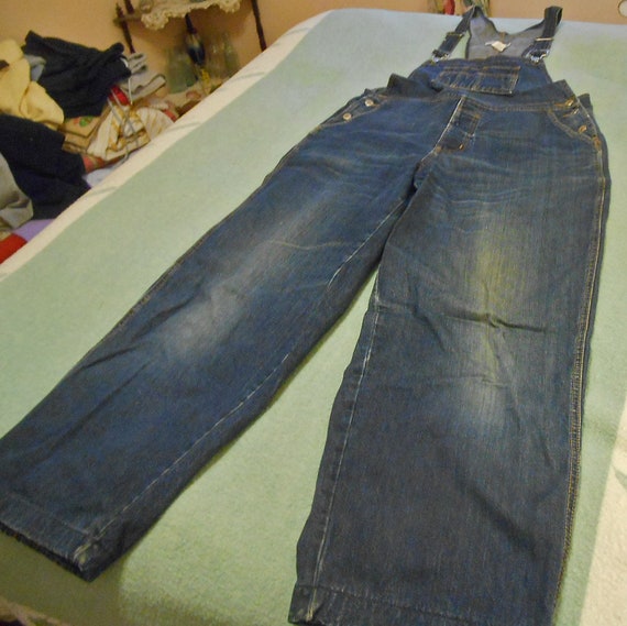 LONDON JEAN OVERALLS Blue Denim Vintage Victoria Secr… Gem