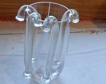 4 Glass CANE MUDDLERS MASHERS Sturdy Solid Stirrers Herb Fruit Spice, Bartender Tool Shrub Drinks Retro 1950s Barware 4" Cocktail Party Set