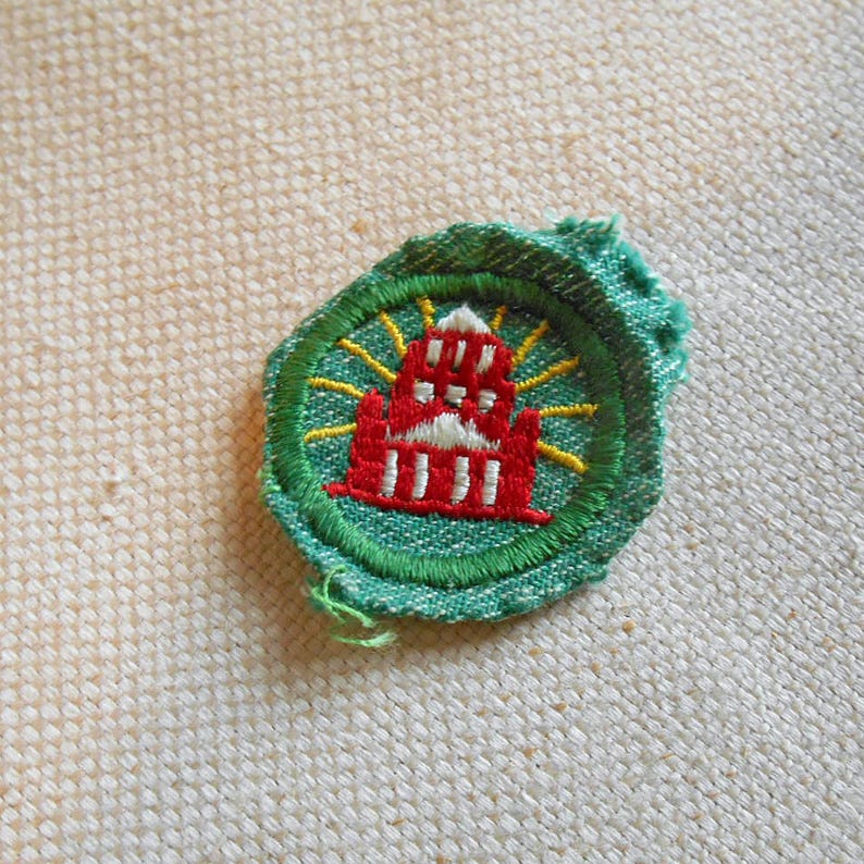 Girl Scout Lot Embroidered Merit Badges Pins Numbers 1950s/60s image 3