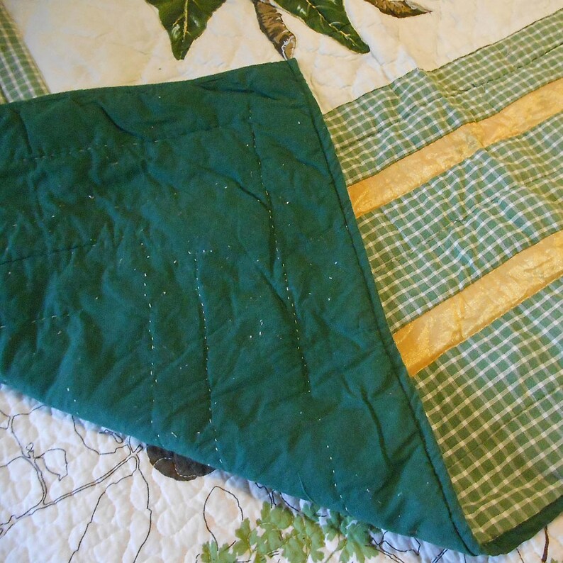Lovely MAGNOLIA QUILTED Lap Robe or Small Bed Cover 46 Etsy