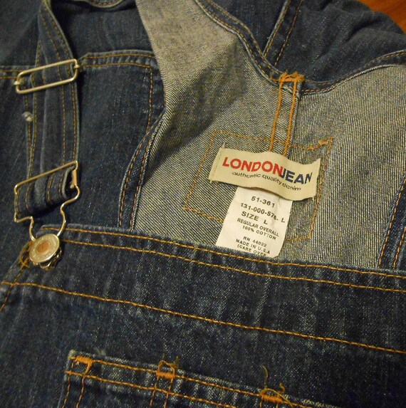 LONDON JEAN OVERALLS Blue Denim Vintage Victoria Secr… Gem