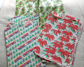 Tie-Tie Christmas Wrap Paper Lot Colorful Full & Half Sheets Journal Scrap Packages