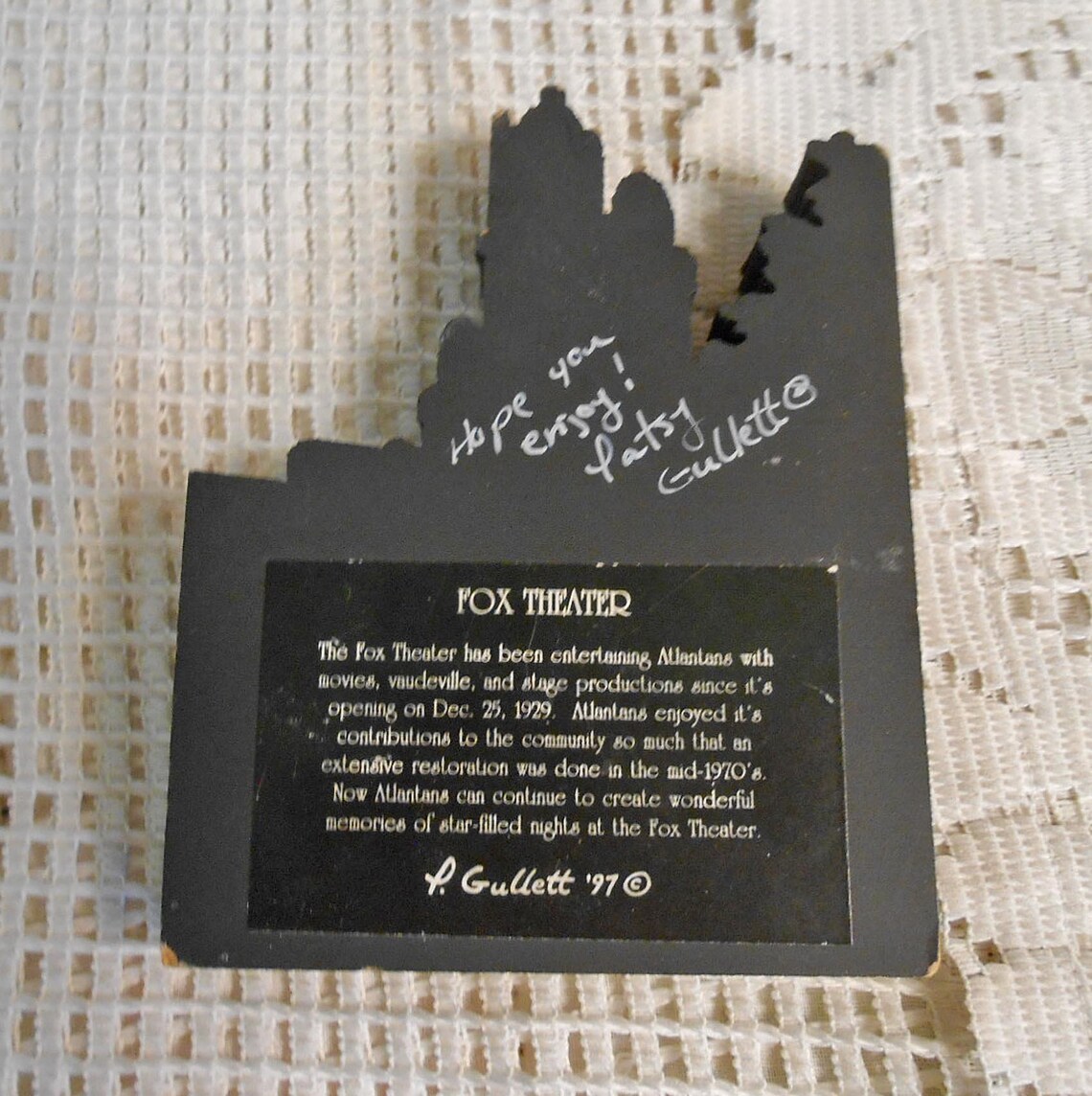 FOX THEATER ATLANTA Fan Memorabilia 75th Anniv Decorative Arts - Etsy